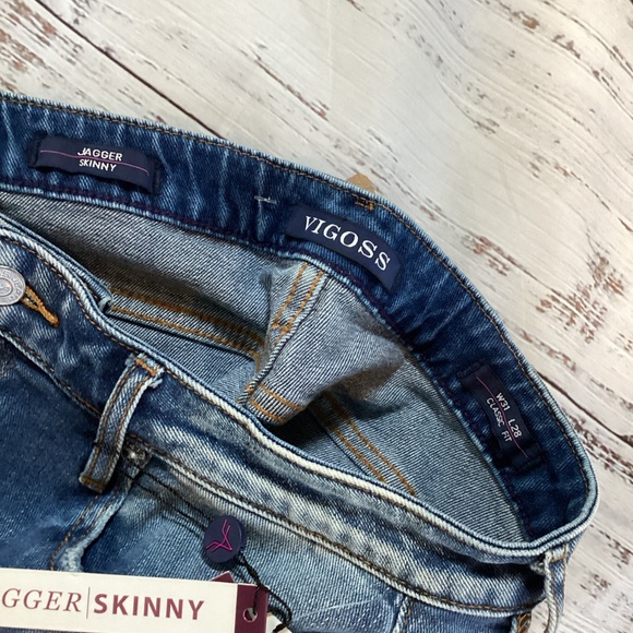 1101. Vigoss “Jagger Skinny Jean” Legacy Stretch Medium Blue NWT Size 31 - Picture 4 of 7